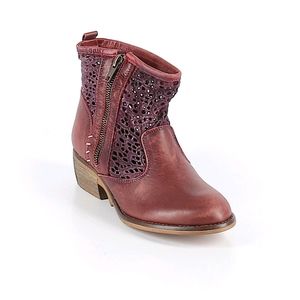 Maroon Ankle Booties